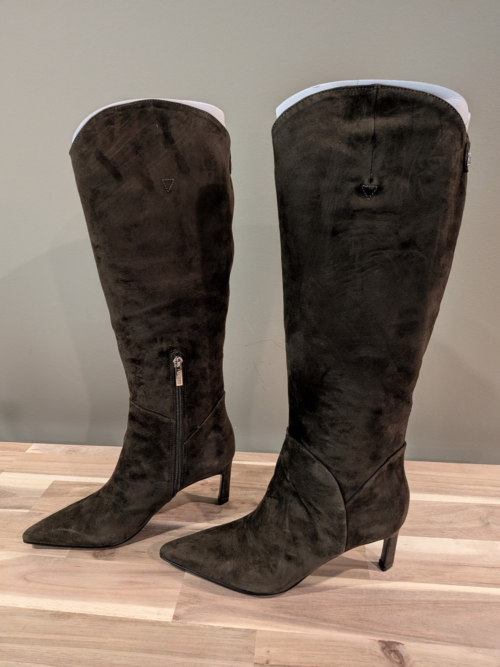 Guess Palisa Knee High Boot Olive Green Women's 7 NWOT